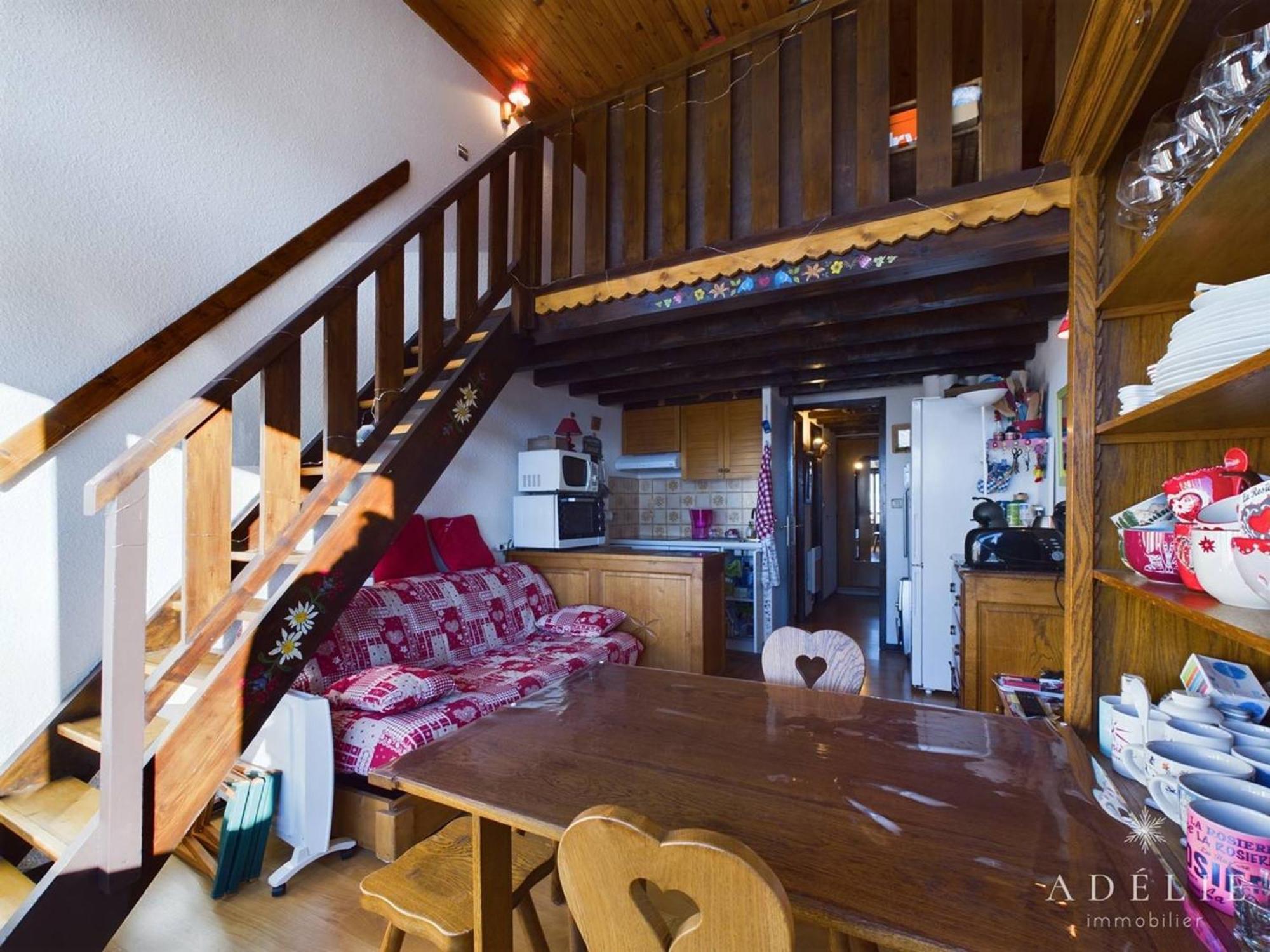 Studio Avec Mezzanine Pour 4 Pers, Proche Commerces Et Remontees - Fr-1-398-677 Montvalezan エクステリア 写真